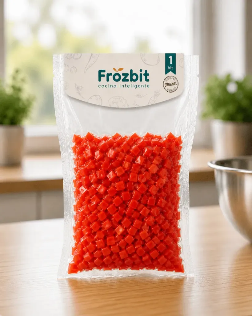 Pimiento rojo en cubos