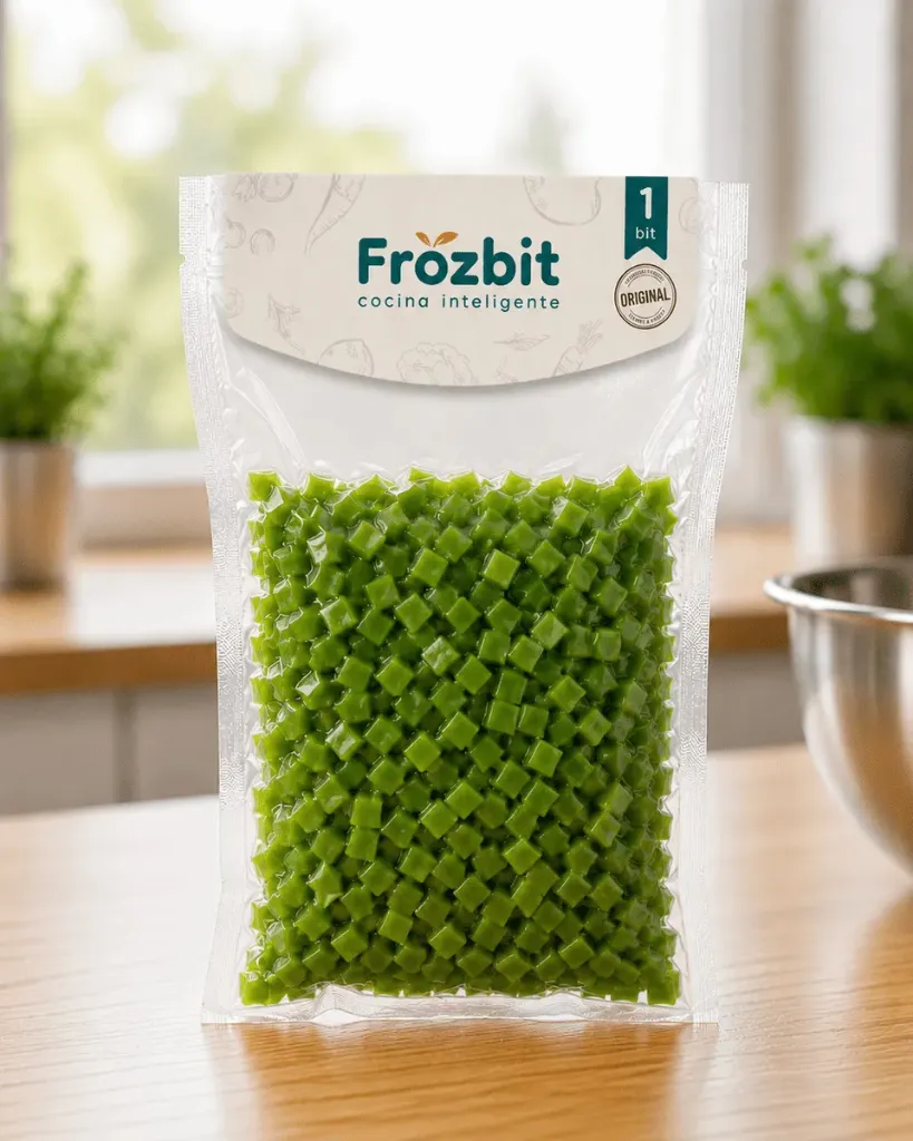 Pimiento verde en cubos