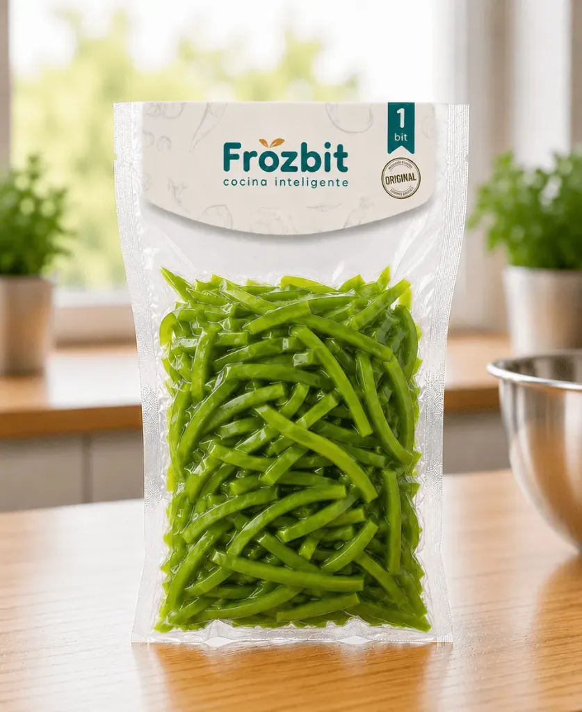 Pimiento verde en tiras