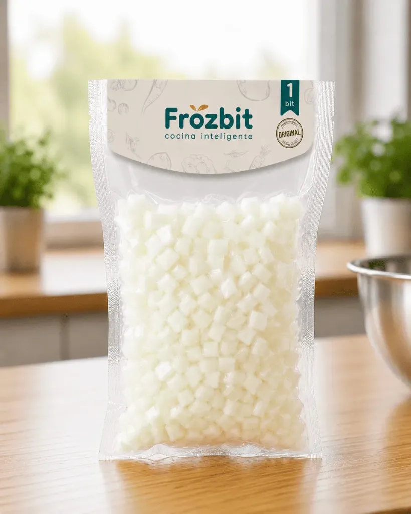 Cebolla blanca en cubos